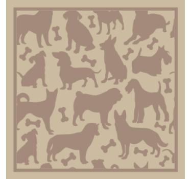 Posavasos moderno formas caninas juguetonas - TenVinilo