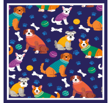 Posavasos original Morado con perros - TenVinilo