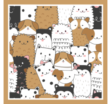 Posavasos frikis caras de animales lindos - TenVinilo