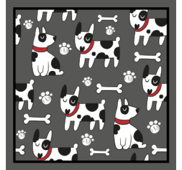 Posavasos moderno patrón de perros juguetones - TenVinilo