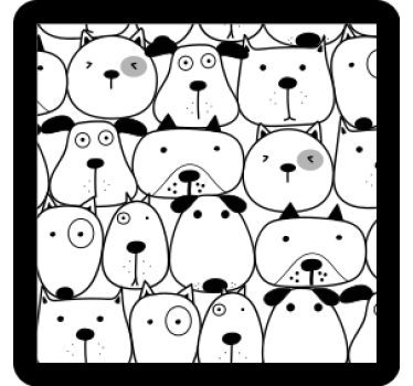 Posavasos frikis caras de perro caprichosas - TenVinilo
