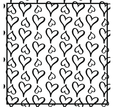Posavasos moderno con diseño de corazones - TenVinilo