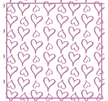 Posavasos moderno estampado con corazones - TenVinilo