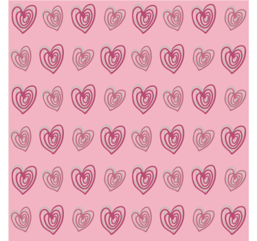 Posavasos moderno patrones de corazones superpuestos - TenVinilo