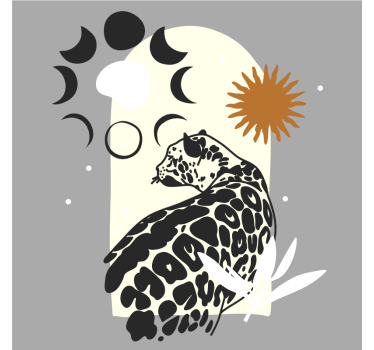 Posavasos frikis silueta elegante de leopardo - TenVinilo