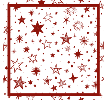 Posavasos navideño patrón estrellado festivo - TenVinilo