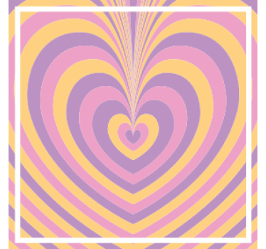 Posavasos original Corazón maravilloso psicodélico - TenVinilo