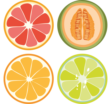 Posavasos frikis rodajas de fruta - TenVinilo