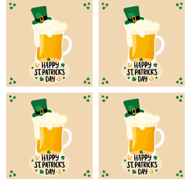 Posavasos cerveza taza festiva para cerveza - TenVinilo