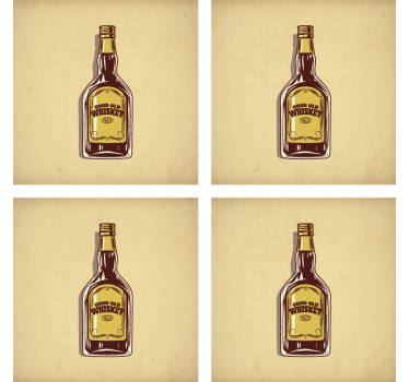 Posavasos cerveza botella de buen whisky - TenVinilo