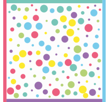 Posavasos moderno con patrón de lunares coloridos - TenVinilo