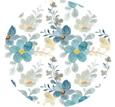 Acuarela flores vintage posavasos florales - TenVinilo