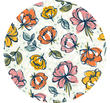Posavasos moderno estilo de impresión botánica - TenVinilo
