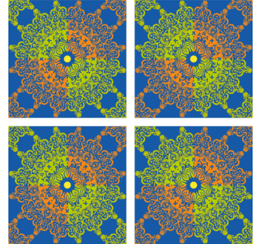 Posavasos azulejo patrón de mandala colorido - TenVinilo