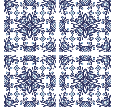 Posavasos de azulejos Estilo marroquí azul - TenVinilo
