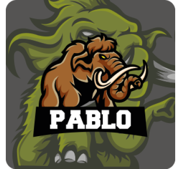 Posavasos frikis arte del emblema de mamut - TenVinilo