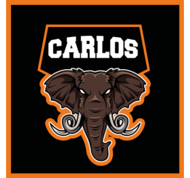 Posavasos personalizable Diseño de elefante - TenVinilo