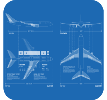 Posavasos frikis diseño de plano de avión - TenVinilo