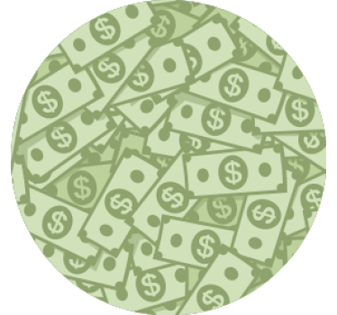 Posavasos moderno gráfico de patrón de billetes - TenVinilo