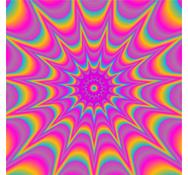 Posavasos frikis con patrón espiral vibrante - TenVinilo