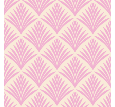 Posavasos patrón de hojas rosa pálido - TenVinilo