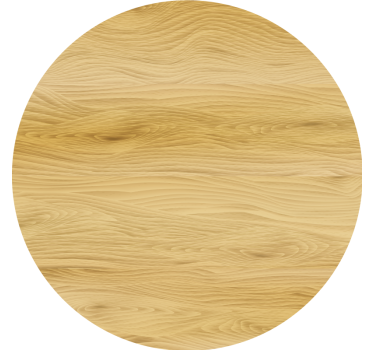 Posavasos superficie circular de madera natural - TenVinilo
