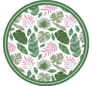 Posavasos cerveza concepto hoja tropical - TenVinilo