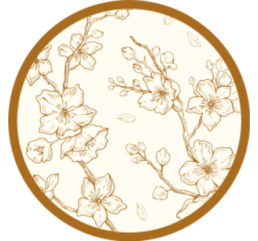 Posavasos vintage madera grabada floral - TenVinilo