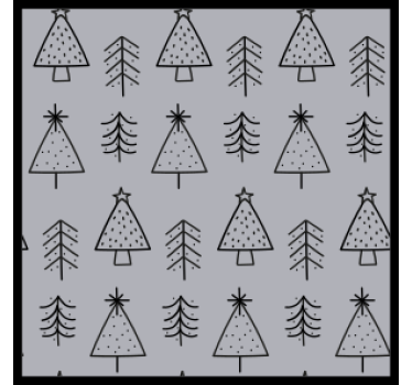 Posavasos navideño con patrones de árboles estilizados - TenVinilo
