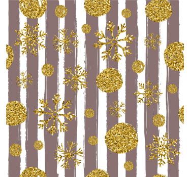 Posavasos navidad Bolas de oro y copos de nieve - TenVinilo