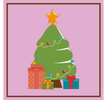 Posavasos navideño regalos de árbol decorativo - TenVinilo