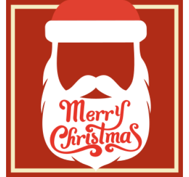 Posavasos navideño ilustración de santa claus - TenVinilo