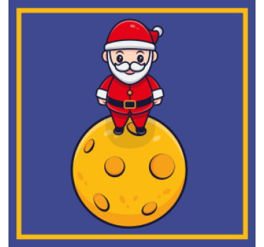 Posavasos navideño santa en esfera de queso - TenVinilo