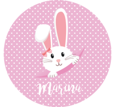 Posavasos vintage personaje de conejo con lazo - TenVinilo