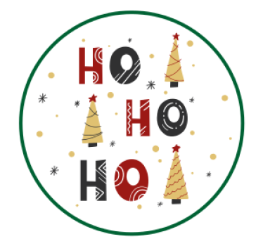 Posavasos navideño Árboles festivos de navidad - TenVinilo