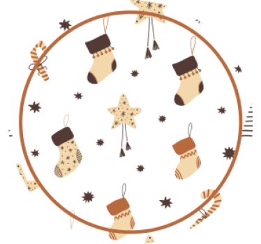 Posavasos navideño y calcetines festivos - TenVinilo