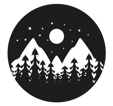 Posavasos paisaje nocturno de montaña - TenVinilo