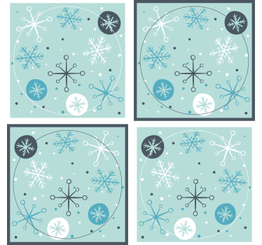 Posavasos navideño colección de patrones de copos - TenVinilo