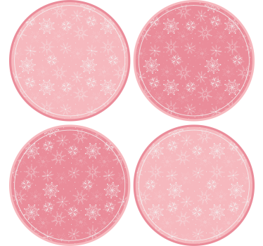 Posavasos navideño conjunto de copos de nieve - TenVinilo