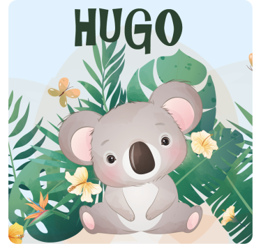 Posavasos personalizable arte de koala adorable - TenVinilo