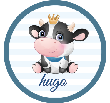 Posavasos personalizable ilustración de vaca linda - TenVinilo