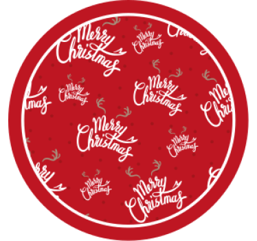 Posavasos navideño celebración roja festiva - TenVinilo