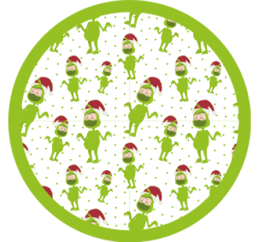 Posavasos navideño personajes verdes juguetones - TenVinilo