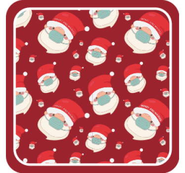 Posavasos navideño figuras festivas de santa - TenVinilo
