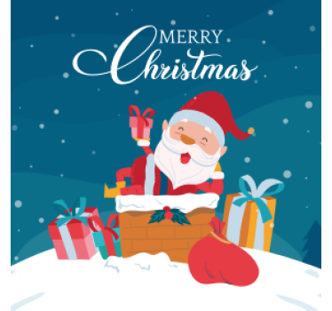 Posavasos navideño santa claus con regalos - TenVinilo