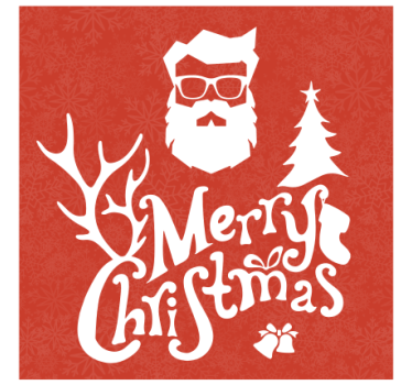 Posavasos navideño silueta de santa claus - TenVinilo
