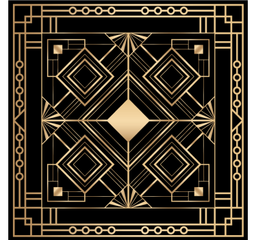 Posavasos patrón geométrico con detalles dorados - TenVinilo