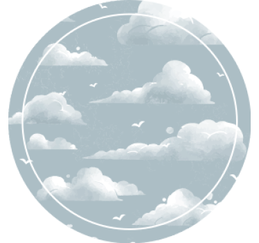 Posavasos patrón cielo nublado - TenVinilo