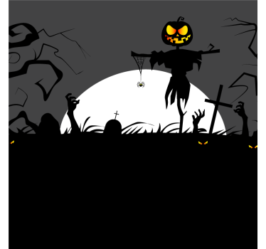 Posavasos halloween espantapájaros con calabaza - TenVinilo