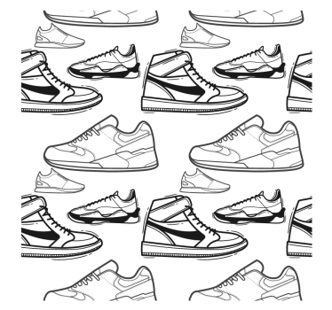 Posavasos moderno patrones de contorno de zapatillas - TenVinilo